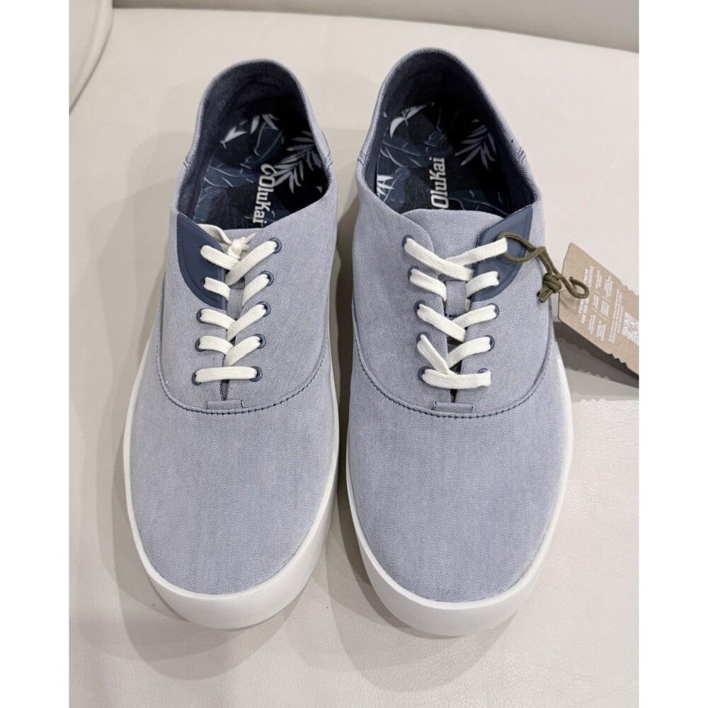 OluKai Tradewind Mens Size 13 Navy Canvas Drop In Heel Sneakers 10533-5454